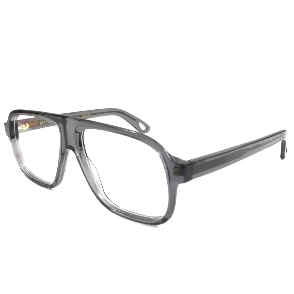 Alfred Kerbs Eyeglasses Frames LUCIO GY Shiny Clear Gray Aviator 59-15-145